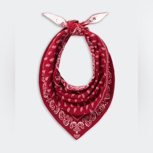 NWT Guest in Residence the wild rag ruby/cream 100% cashmere